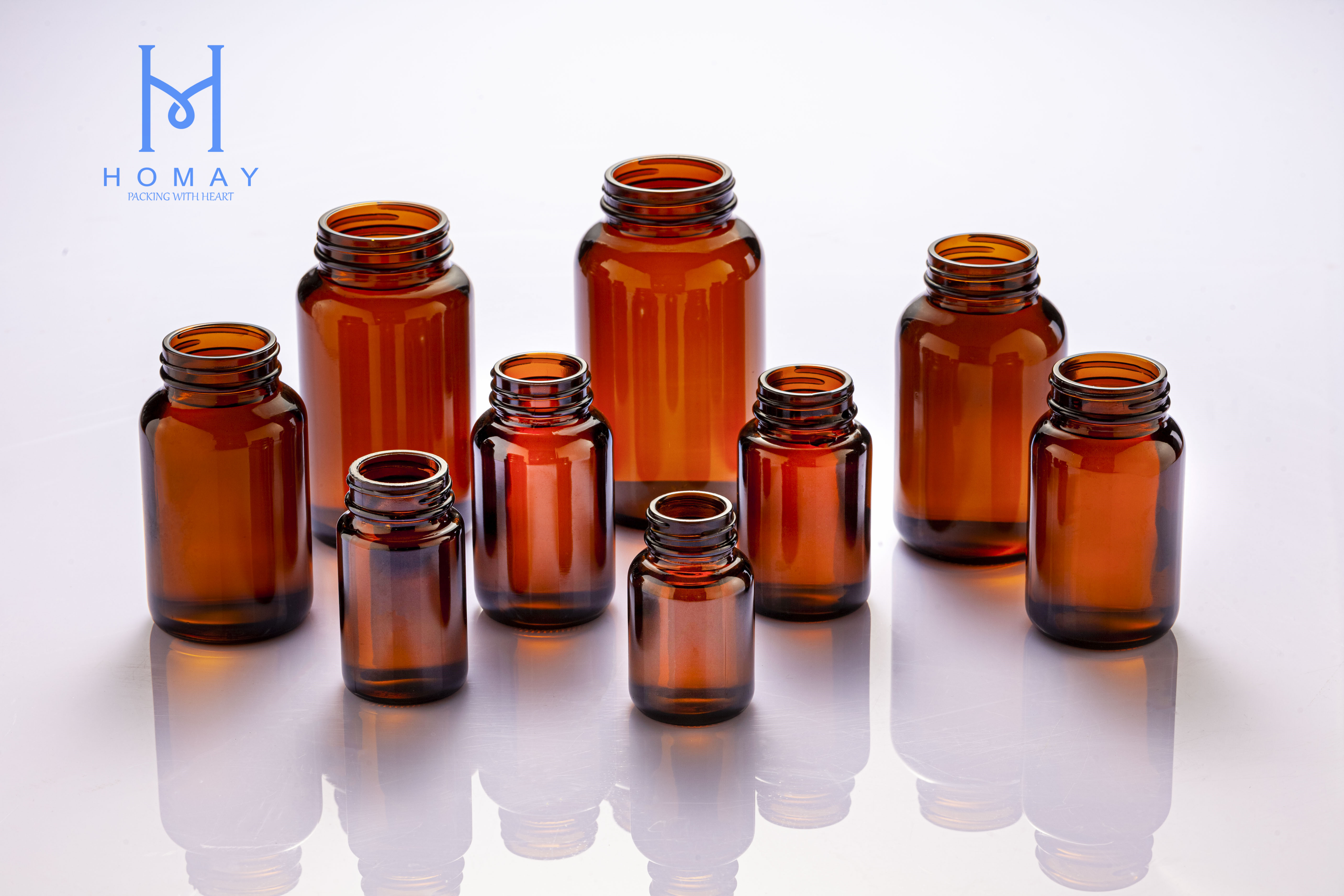 G.P.I33-400 Pharma wide mouth amber glass pill /,250ml,