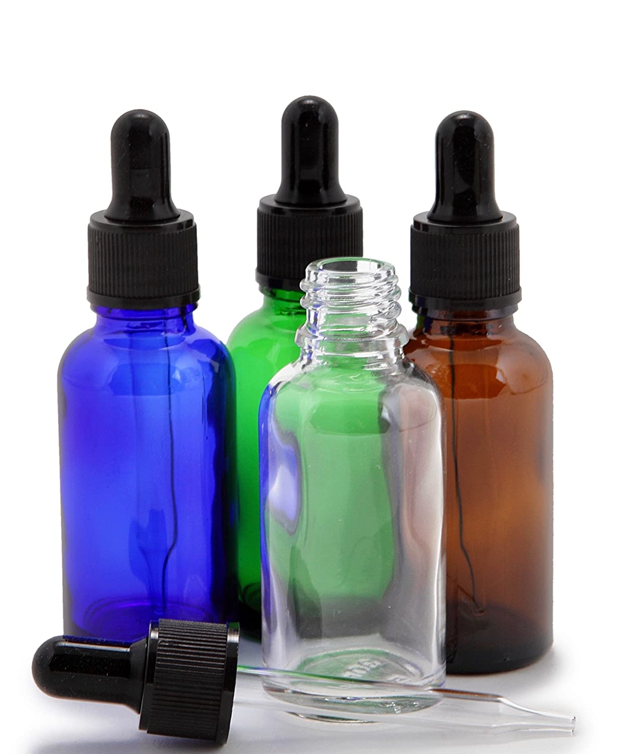 GDM18-010 amber/blue olive oil glass bottles with dropper