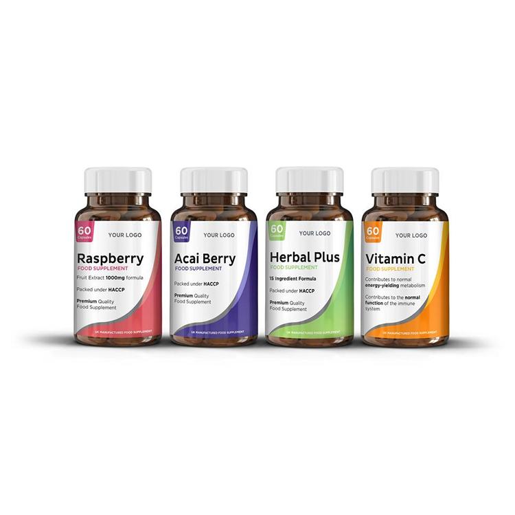 GENSYU Factory Price Health Care Pills Packaging Square/Circle Round Flip Cap Brown Pet Supplement Bottle New Tablet Bottle