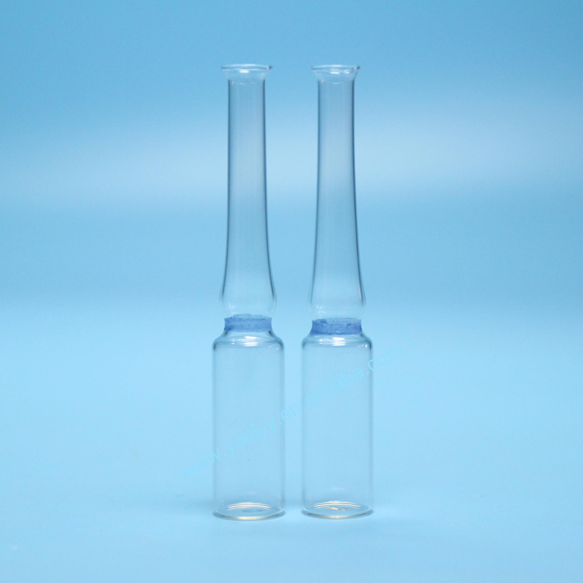 GMP Approved 1ml 2ml 5ml 10ml Open Glass Ampoule With Ring