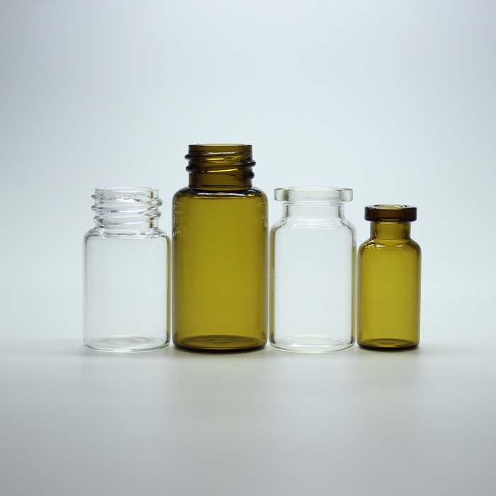 GMP Certified Clear or Amber Pharmaceutical and Cosmetic Small Glass Vials