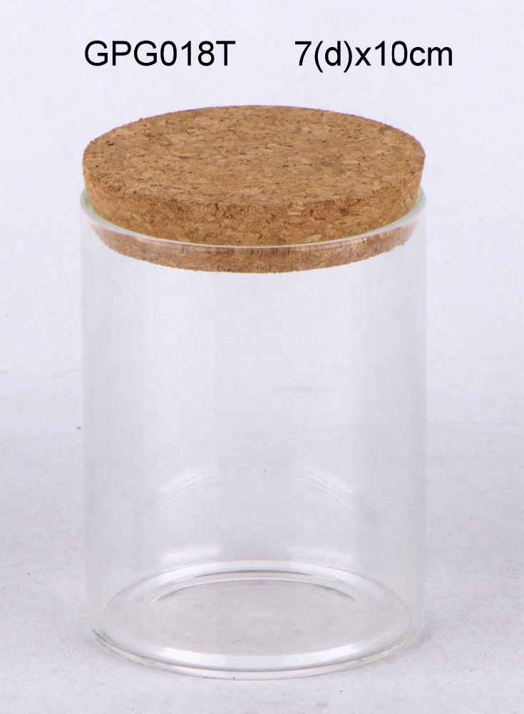 GPG018 290ml borosilicate glass jar with bamboo lid