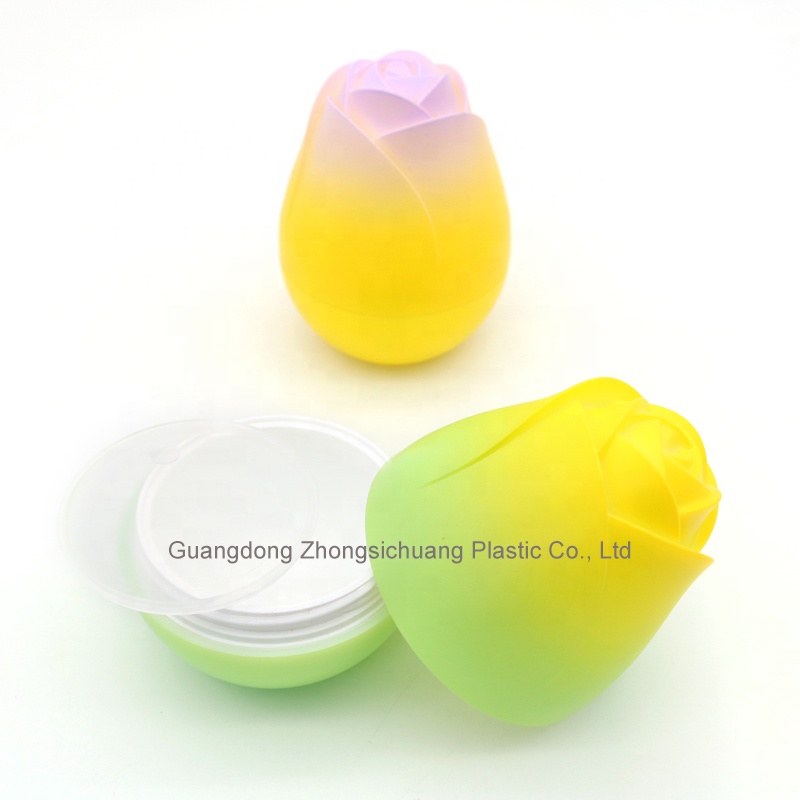 GS0001 luxury unique rose flower shape 30ml empty cream jar cosmetic jars with lids