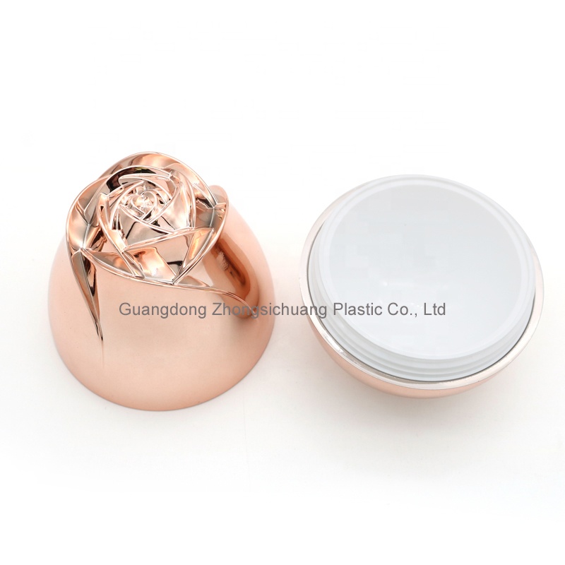 GS0001 luxury unique rose flower shape 30ml empty cream jar cosmetic jars with lids