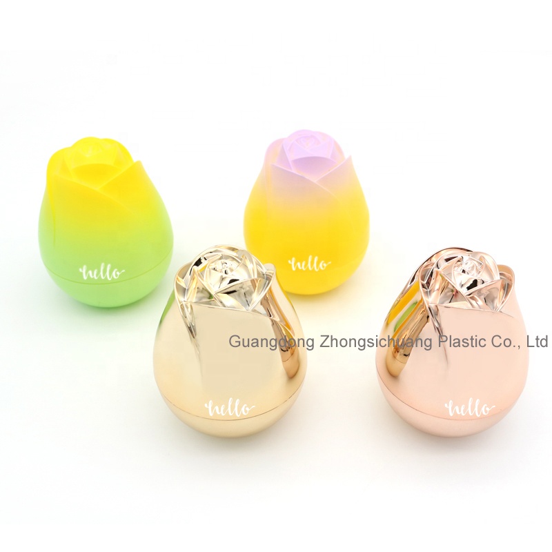 GS0001 luxury unique rose flower shape 30ml empty cream jar cosmetic jars with lids