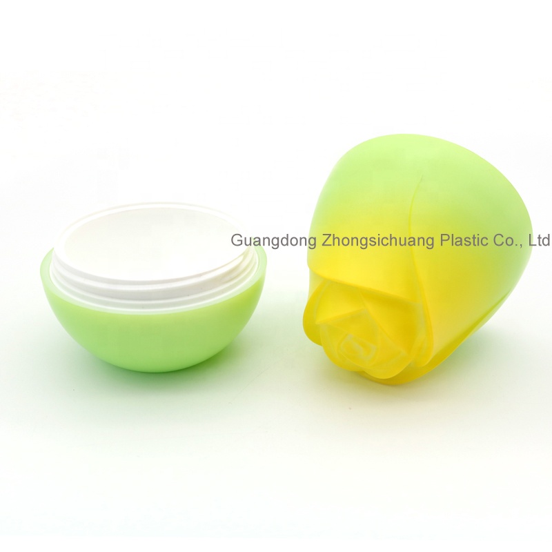 GS0001 luxury unique rose flower shape 30ml empty cream jar cosmetic jars with lids