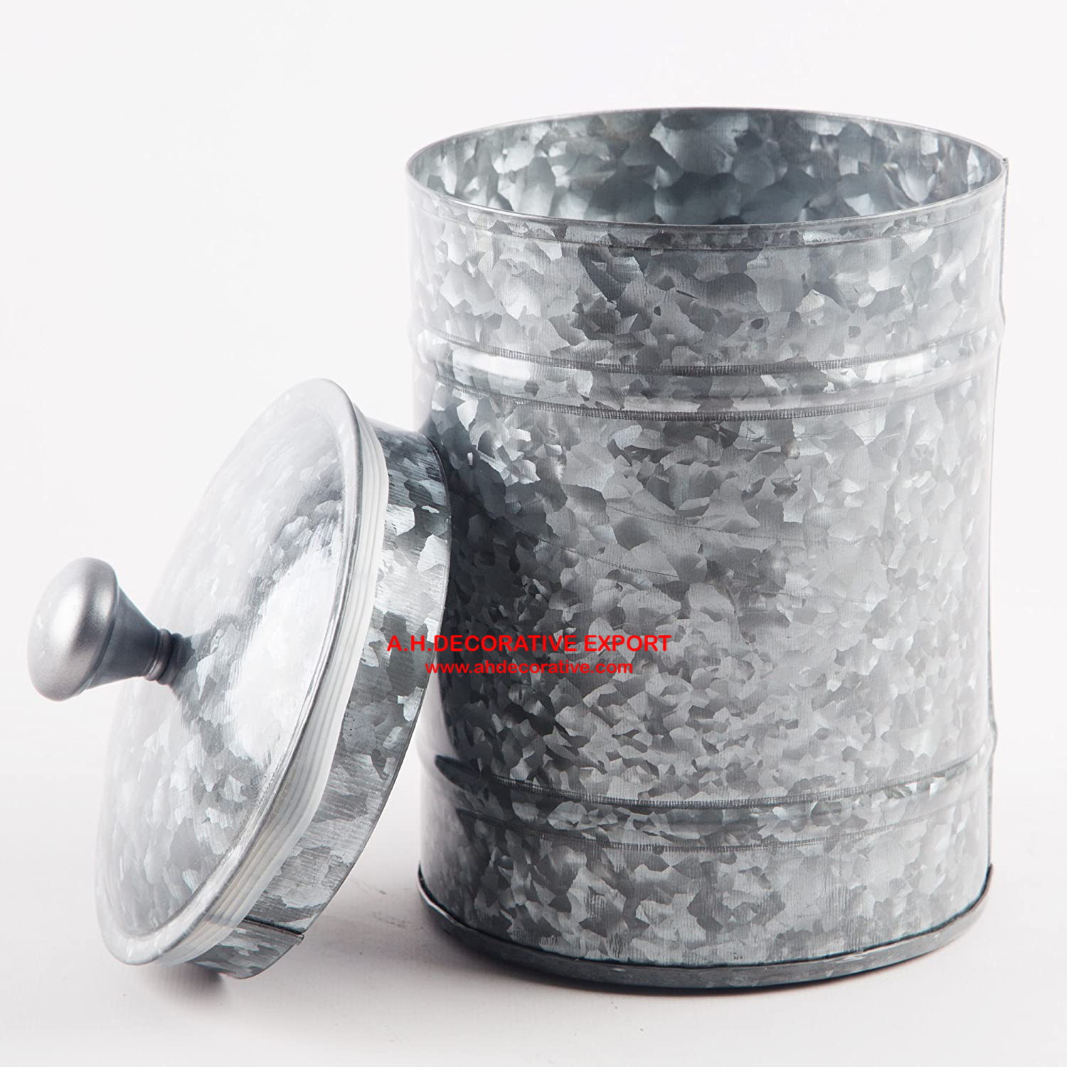 Galvanized Canister Sets/Canister Set of 3 for Kitchen Storage