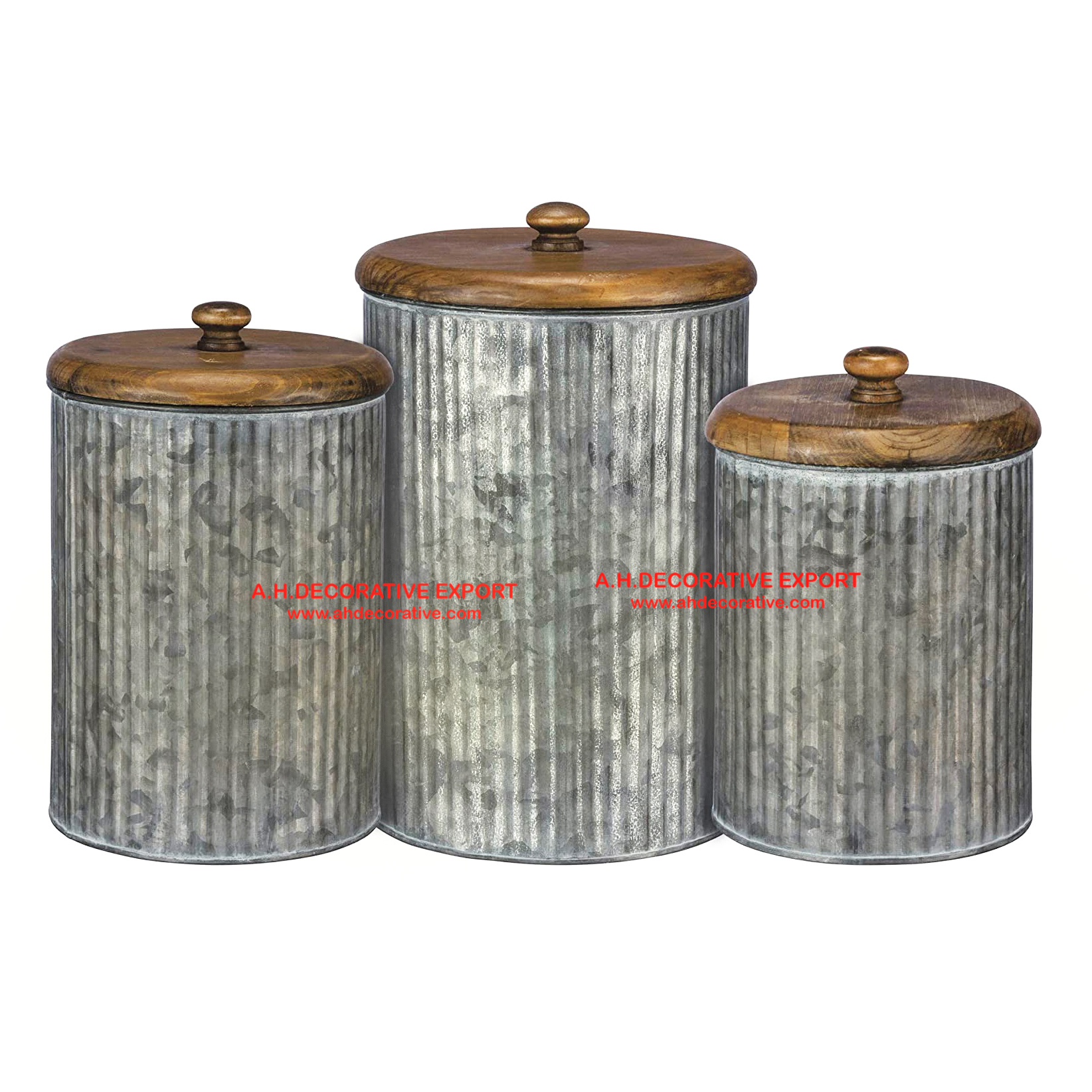 Galvanized Canister for Kitchen Storage