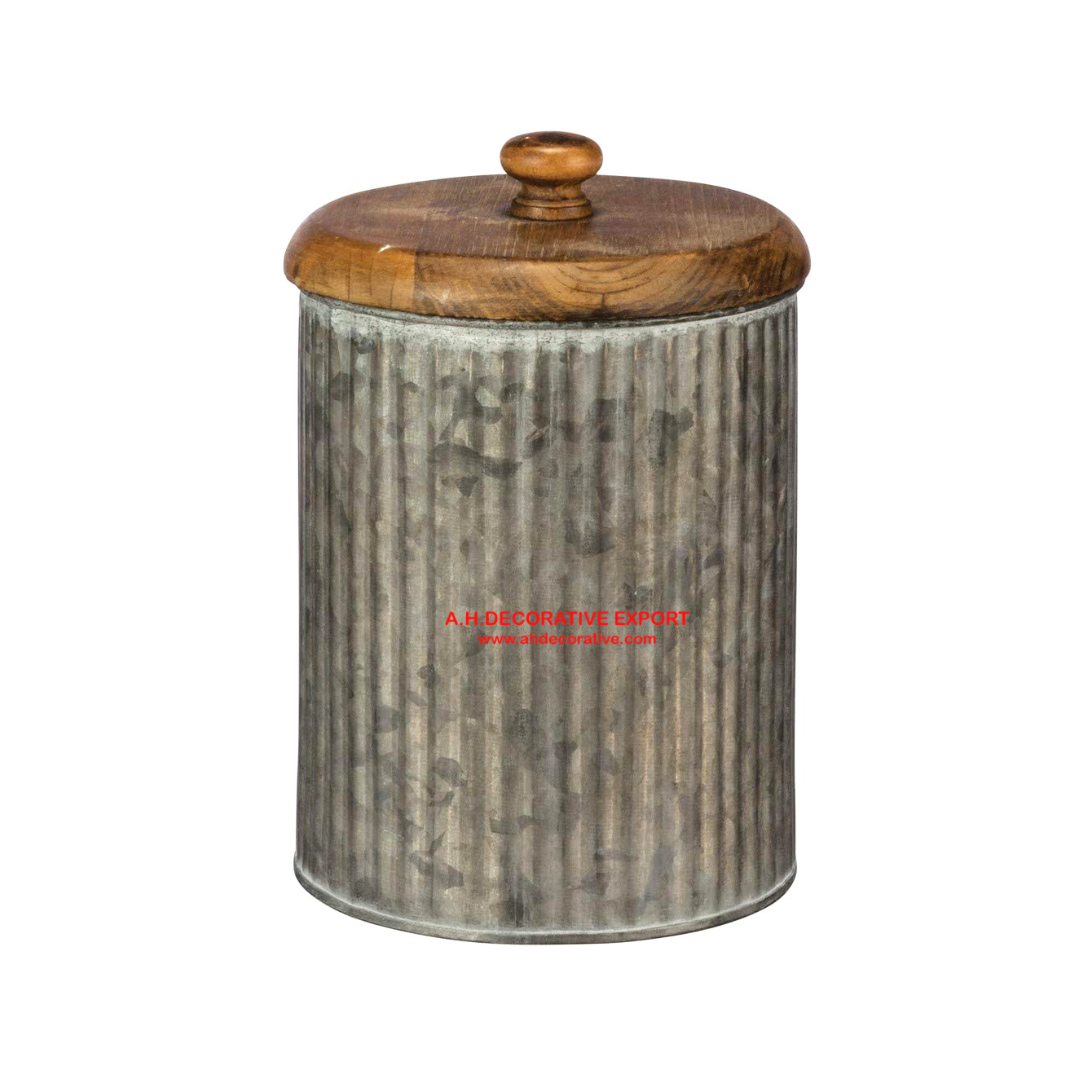 Galvanized Kitchen Storage Canister with Lids