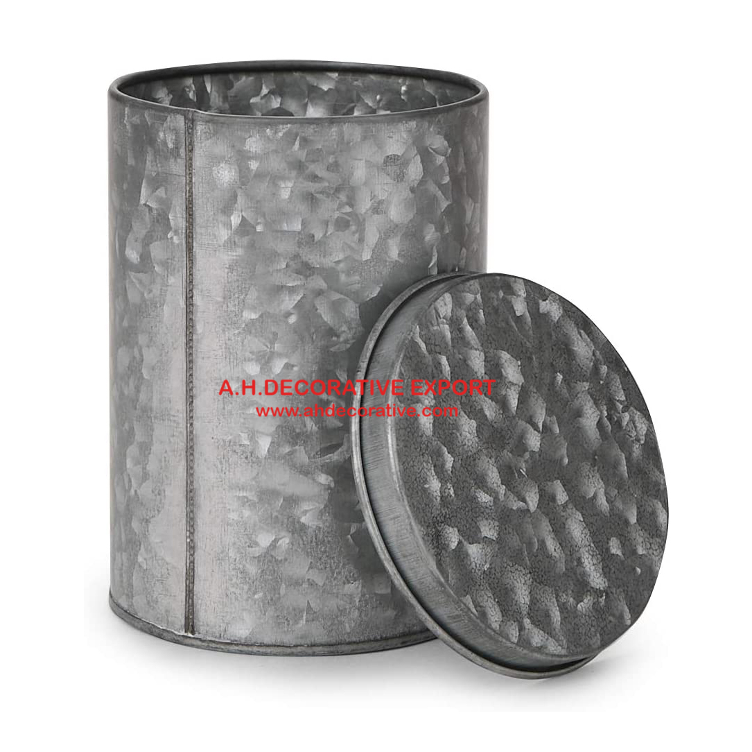 Galvanized Kitchen Storage Canister