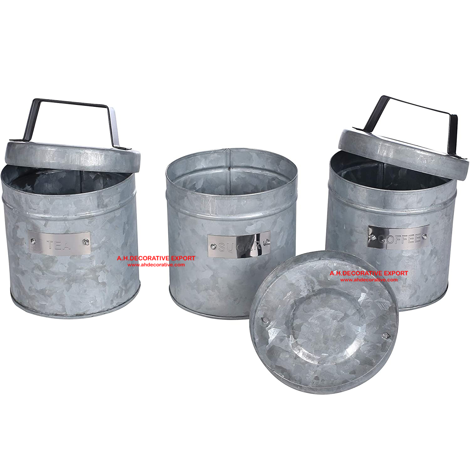 Galvanized Kitchen Storage Canister