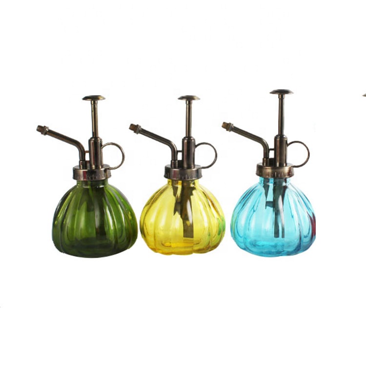 Garden Tool Colorful Vintage Pumpkin Glass Bottle Water Sprayer