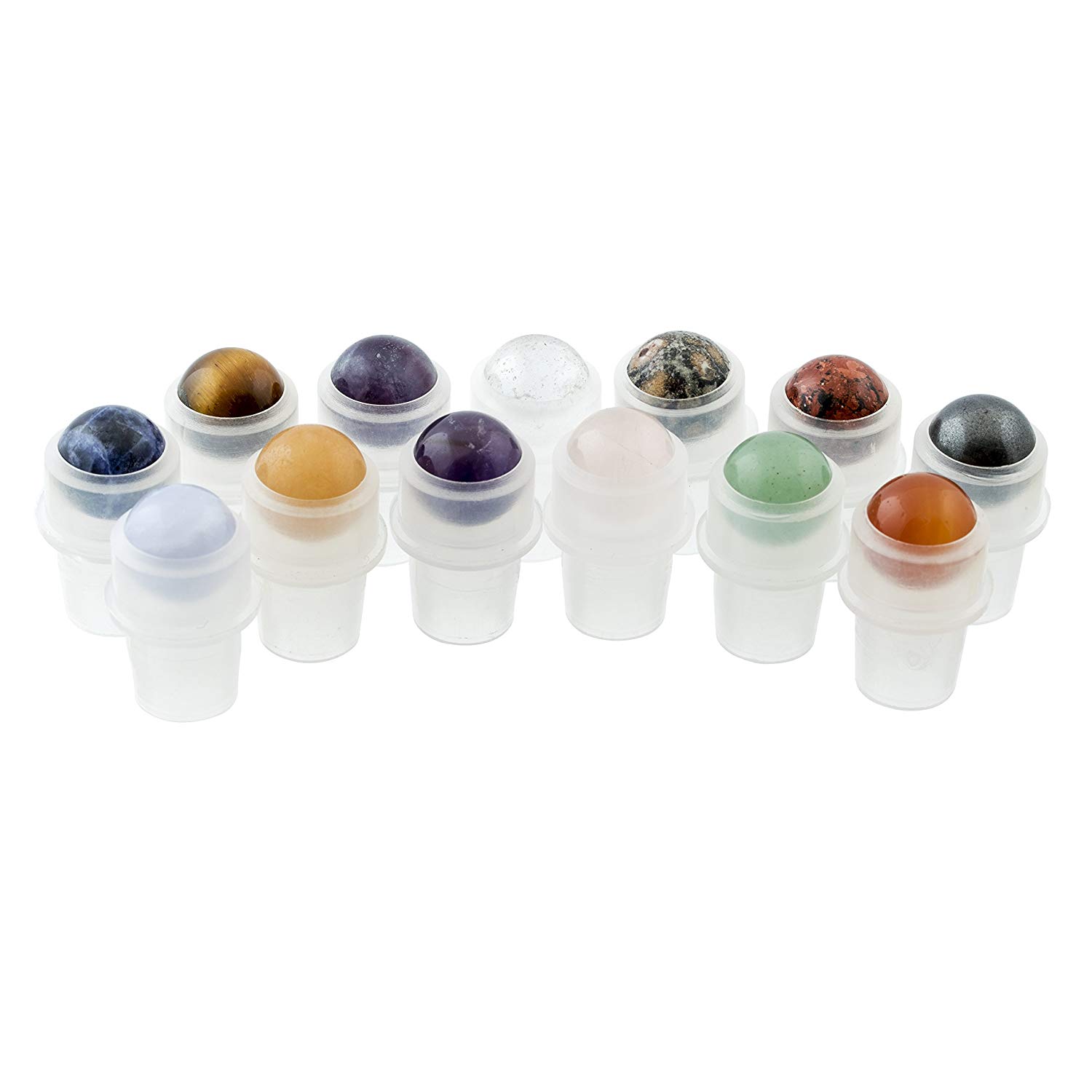 Gemstone Roller Bottle For Essential Oils Beautiful Glass Roller Bottles With Precious Gemstones and Crystals Tops