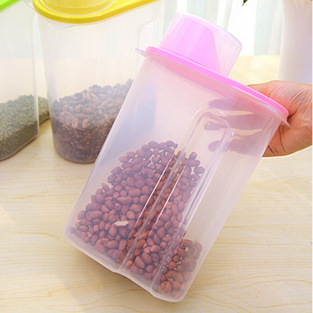 General Home Modern Plastic Spice Food Storage Jars With Lids