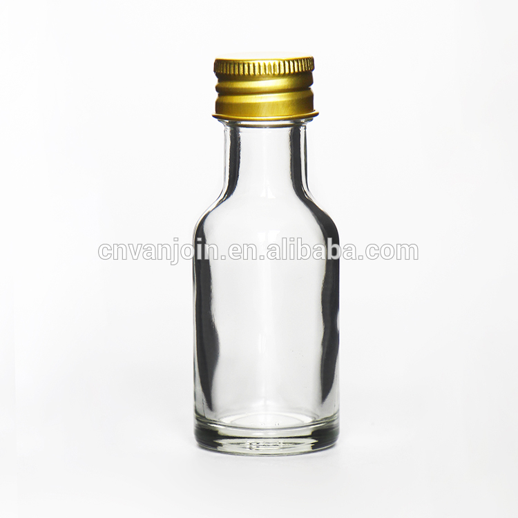 Gift Packaging Box 30ml Small Glass Liquor Spirit 1oz Bottle With Screw Lid For Gin