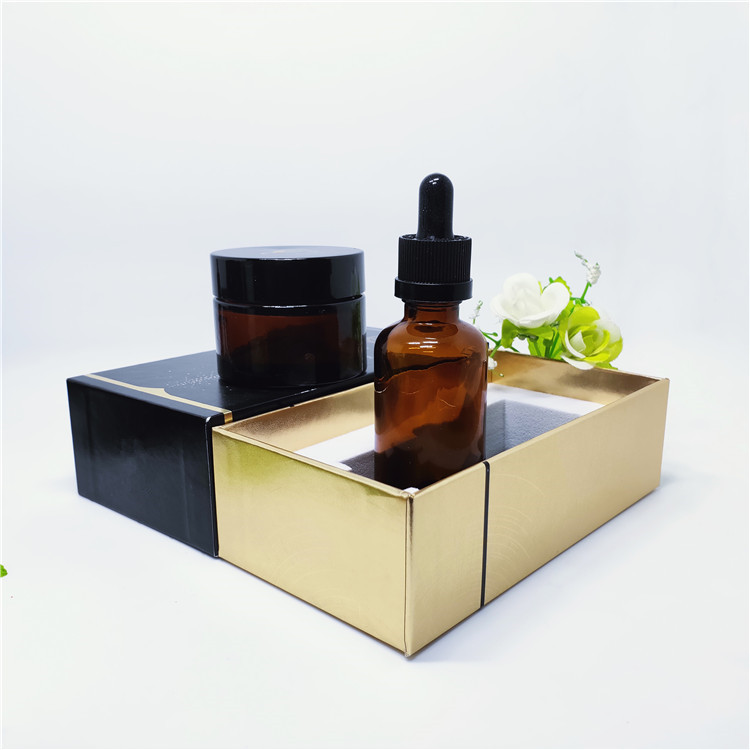 Gift box set glass bottle and jar hemp packaging