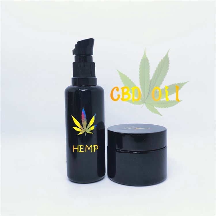 Gift box set glass bottle and jar hemp packaging