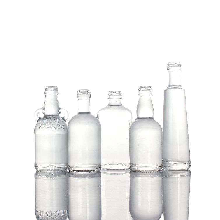 Gin Bottles Brandy Spirits Glass with 18mm Ropp Caps 50ml Vodka Whisky Rum Gin Spirit Liquor Glass Bottles Screw Cap Beverage