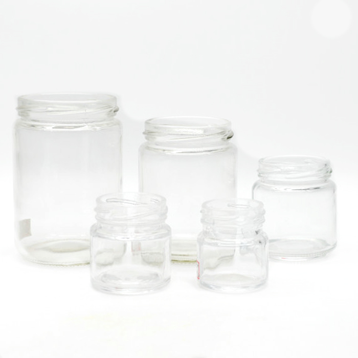 Glass 120ml Round Jam Jar with gold twist top lid