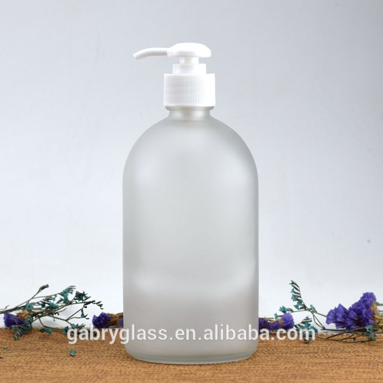 Glass 150ml 280ml 350ml 500ml Round Frosted Soap Pump Bottle