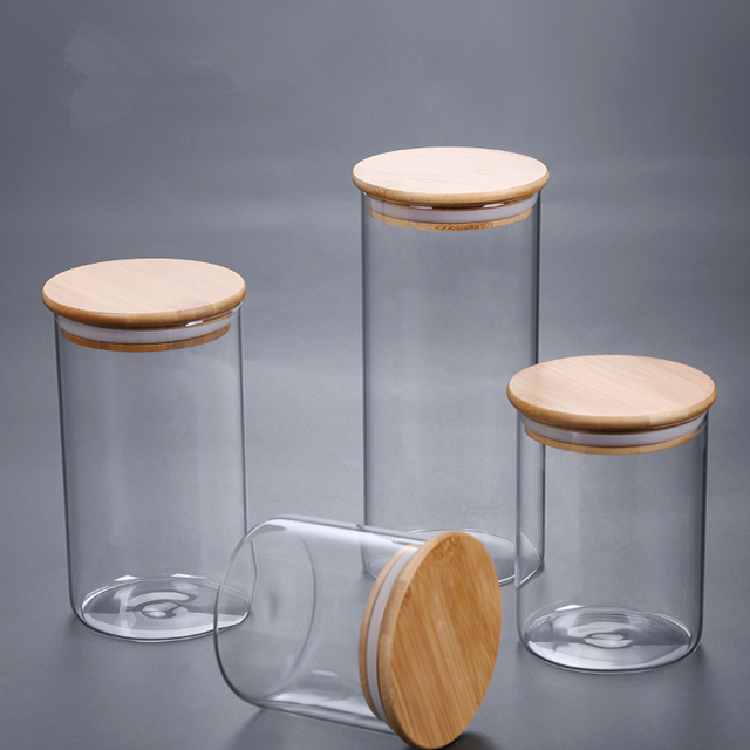 Glass Airtight Cookie Jar Large Jar Kitchen Storage Storage Round Containers For Kitchen