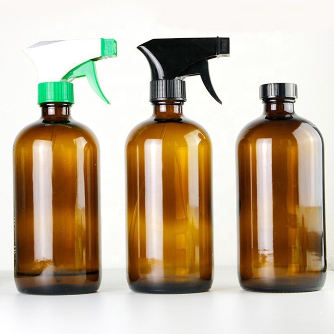 Glass Boston bottles empty 16 oz spray bottle refill