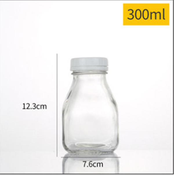 Glass Bottle 300ml Squat Milk Juice Beverage Mill-Shake Food Grade Glass Bottle