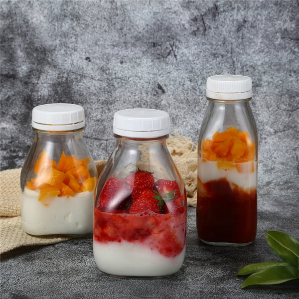 Glass Bottle 300ml Squat Milk Juice Beverage Mill-Shake Food Grade Glass Bottle