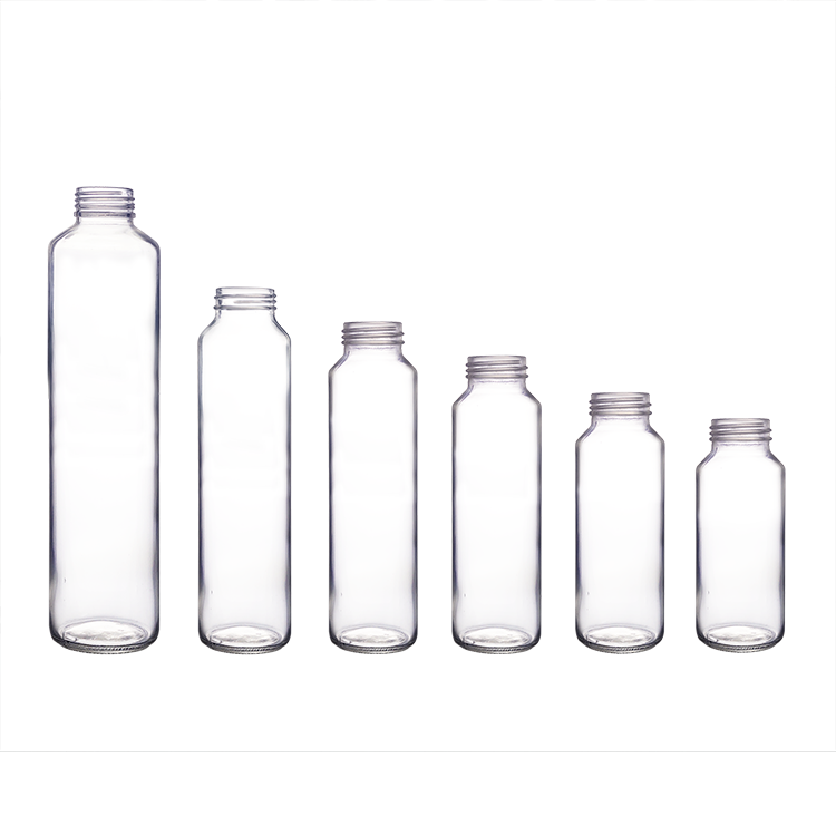 Glass Bottle 375ml 400ml 500ml VOSS Style Mineral Water Glass Bottle with Screw Plastic Cap