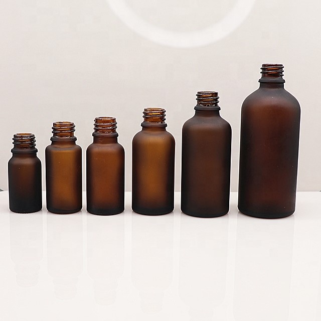 Glass Bottle 5ml 10ml 15ml 20ml 30ml 50ml 100ml 200ml Amber Brown Glass Dropper Essential Oil Bottle For Cosmetic Packaging