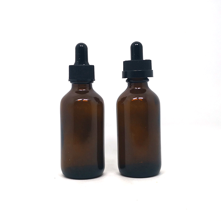 Glass Bottle Amber PUMP Sprayer Essential Oil Screen Printing Personal Care 16oz 500ml with Pump Cap Boston Round Cosmetic