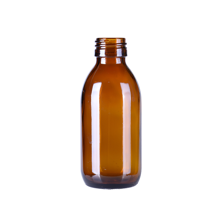 Glass Bottle Amber Various 28mm Screw Cap Hot Stamping Pill for Medicine with Cap Mouth Pharmaceutical