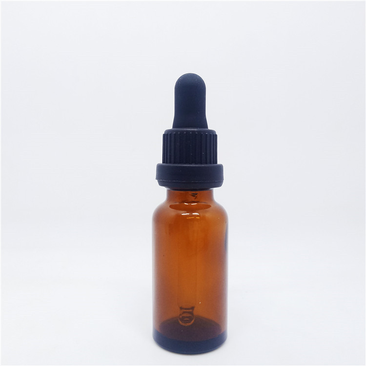 Glass Bottle Black Glass Perfume Dropper Bottle Glass Products Essential Oil Clear Cosmetic Packing Carton Box Screw Cap Round