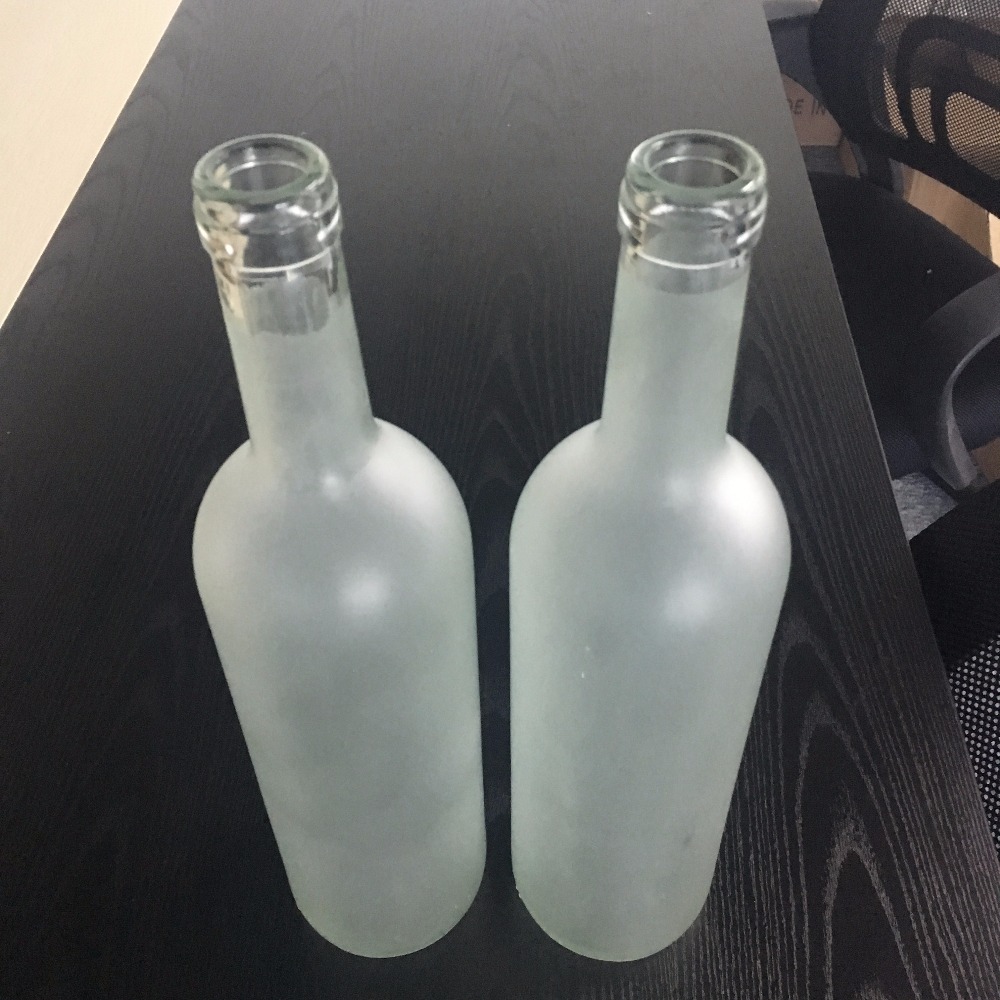 Glass Bottle Empty Clear 750ML for SPIRITS 750 ML Bottles Wine Cork Matte Beverage