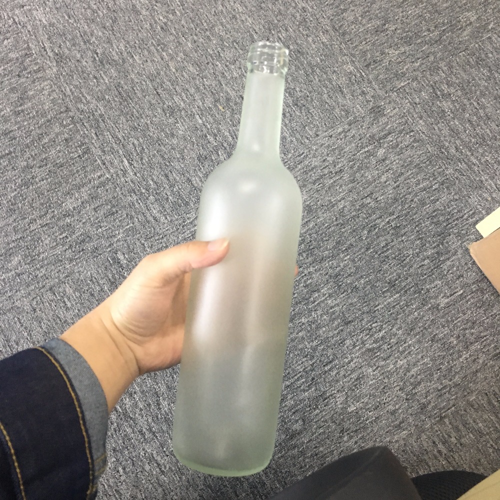 Glass Bottle Empty Clear 750ML for SPIRITS 750 ML Bottles Wine Cork Matte Beverage