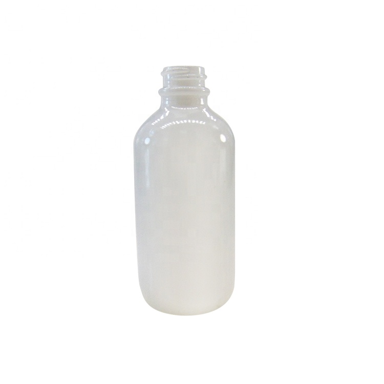 Glass Bottle Liquid Soap 8 oz. 240Ml White Glass Boston Round With plastic pump