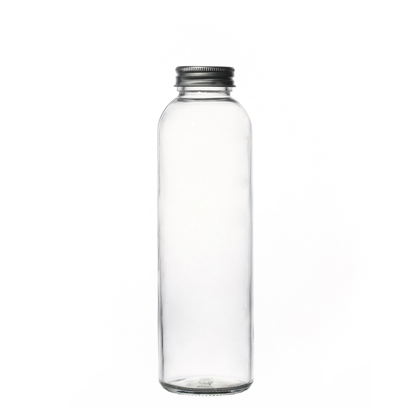 Glass Bottle Supplier Hot Sale Round Screw Top Empty Customize Juice 500ml 750ml Glass Drinking Bottle for Sale with Cap