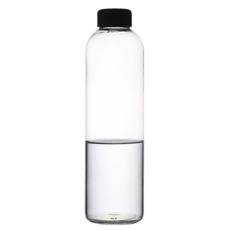 Glass Bottle Supplier Hot Sale Round Screw Top Empty Customize Juice 500ml 750ml Glass Drinking Bottle for Sale with Cap