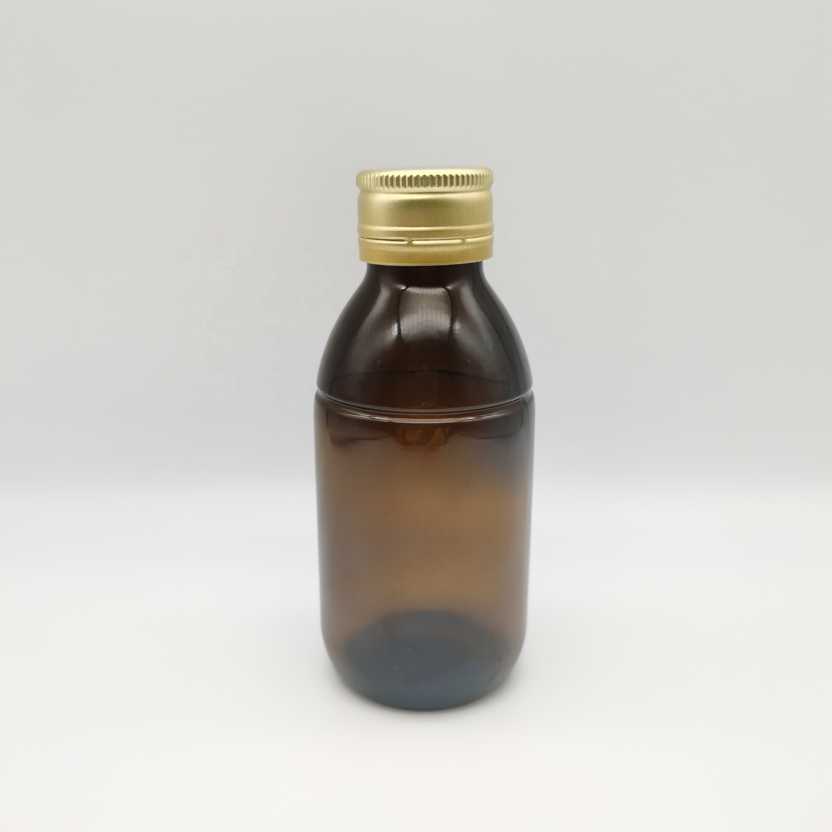 Glass Bottles Amber 125ml Screen Printing Screw Cap Liquid Medicine Pharmaceutical