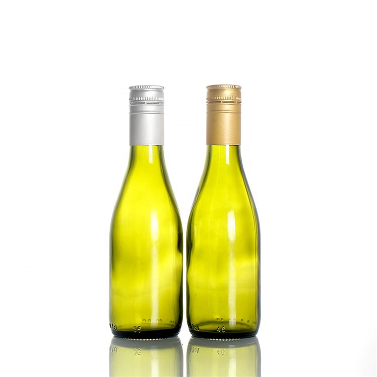 Glass Bottles Mini 187 Ml 187ml Burgundy New Fancy Screw Cap Empty Small Wine Bottle
