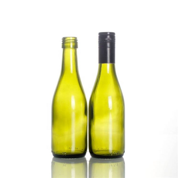 Glass Bottles Mini 187 Ml 187ml Burgundy New Fancy Screw Cap Empty Small Wine Bottle