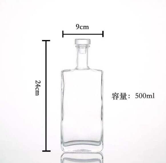 Glass Bottles Sold By Manufacturers 500ml White Wine Bottles Empty Creative High-end Transparent Bottle
