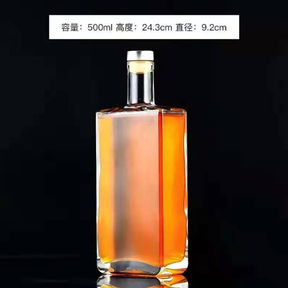 Glass Bottles Sold By Manufacturers 500ml White Wine Bottles Empty Creative High-end Transparent Bottle