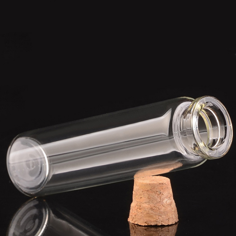 Glass Bottles Wishing Bottle Transparent Empty Message Vials with Cork Stoppers Ornaments