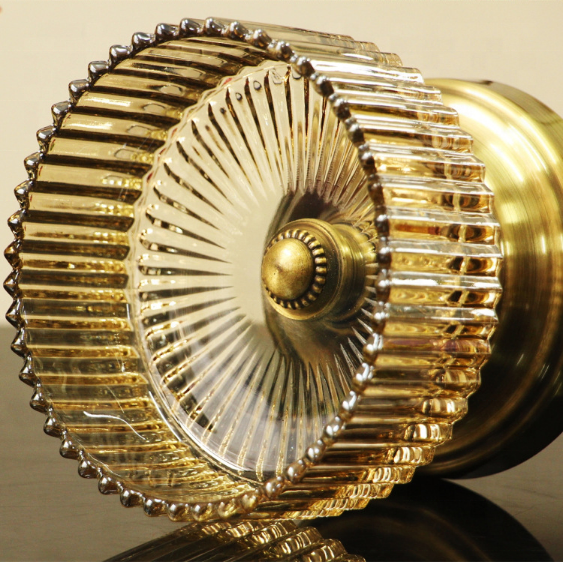 Glass Candy Jar For Candy Nuts Small Things Home Hotel Restaurant Wedding Gold Luxury Lead-Free Glass Jar For Dry Fruit