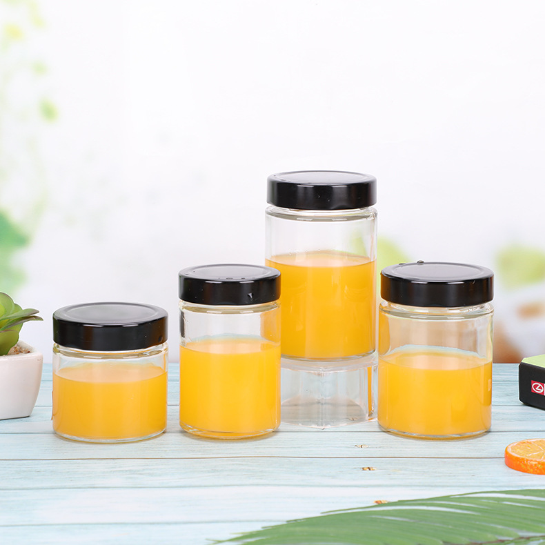 Glass Candy Jars With Lids For Storage Glass Jar Food Grade Storage Glass Jar For Honey Storage