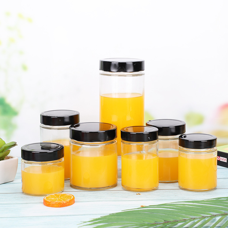 Glass Candy Jars With Lids For Storage Glass Jar Food Grade Storage Glass Jar For Honey Storage