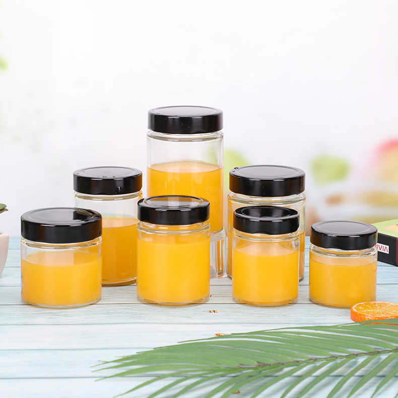 Glass Candy Jars With Lids For Storage Glass Jar Food Grade Storage Glass Jar For Honey Storage