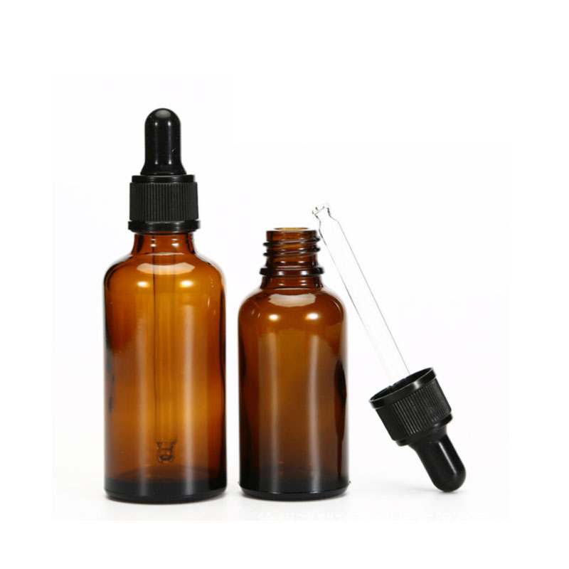 Glass Clear/Amber Essential Oil Bottle Glass Dropper Bottle With Gold Cap For Aroma Perfume Oil