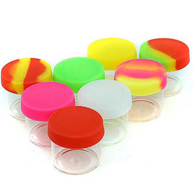 Glass Concentrate Premium Vial Jars With Air Tight Silicon Lids